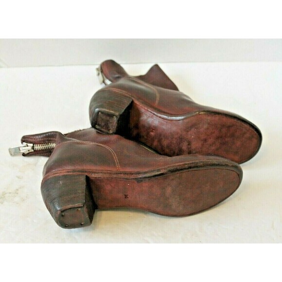 GUIDI Ankle Boots Goat Full Grain Cuban Heel Made In Italy EU 36 US 5.5 - Picture 6 of 9